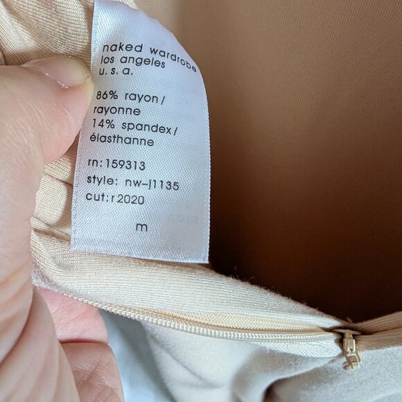 Naked wardrobe Butter It Up Jumpsuit cut-out catsuit Neutral size Medium - Picture 8 of 9